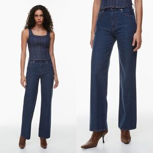 Aritzia Denim Forum The Farrah Hi-Rise Wide Jean Womens Size 31
